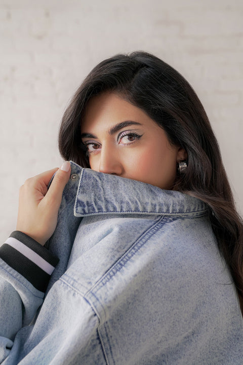 Ribbed Denim Jacket Beyond East Official