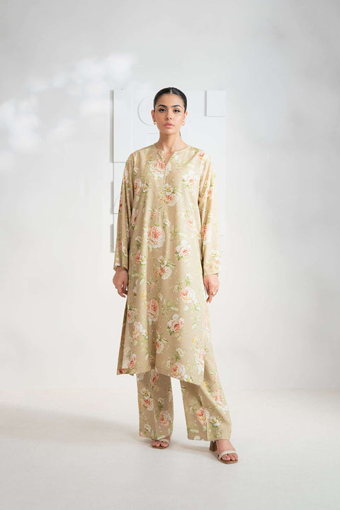 2 Piece Printed Linen Suit