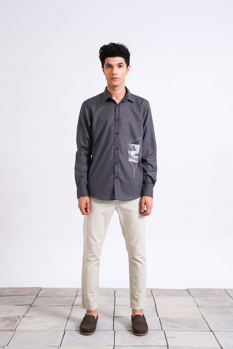 Printed Button-Down Shirt