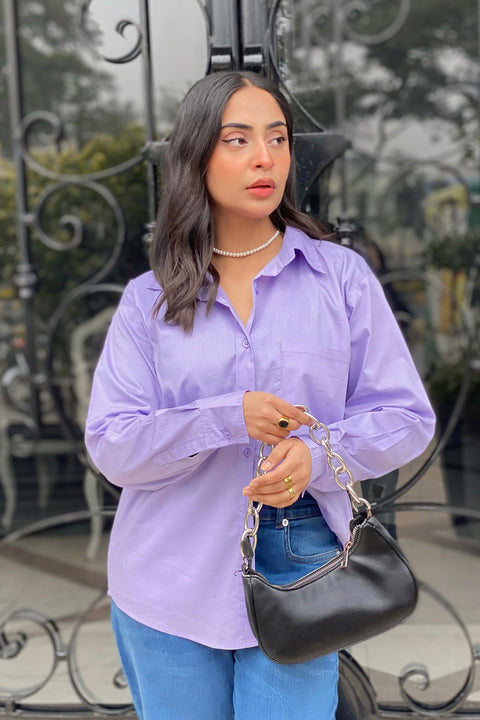 Solid Button-up Shirt Beyond East Official