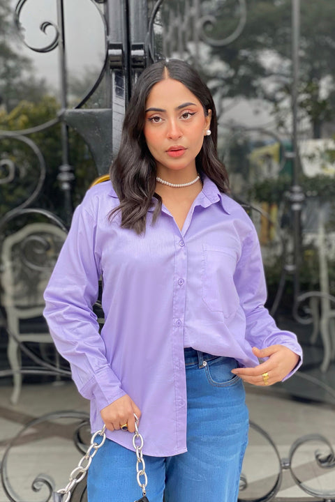 Solid Button-up Shirt Beyond East Official