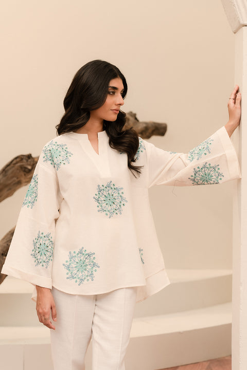 1 Piece Embroidered Khaddar Shirt