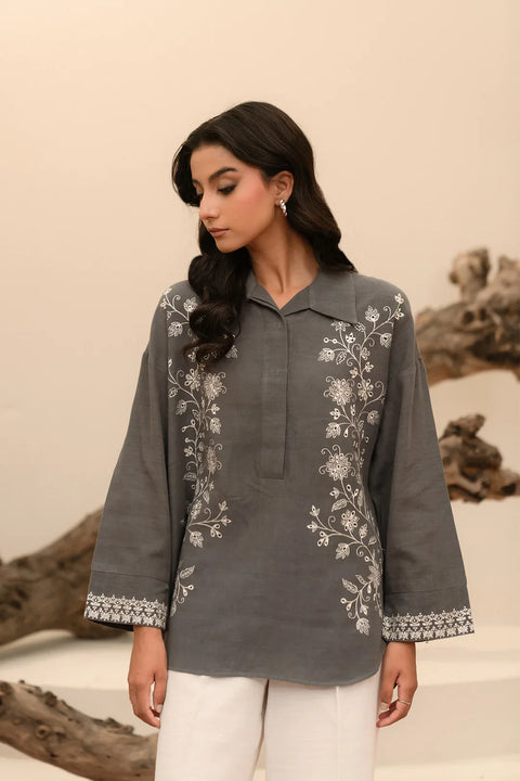 1 Piece Embroidered Khaddar Shirt