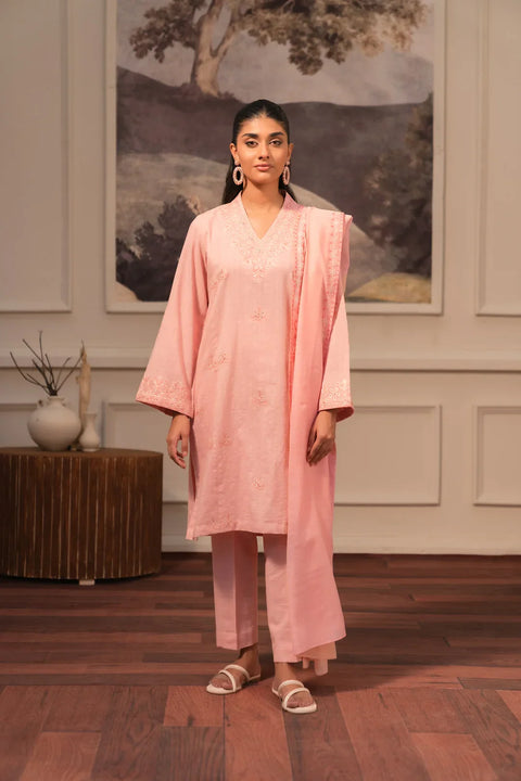 3 Piece Embroidered Khaddar Suit