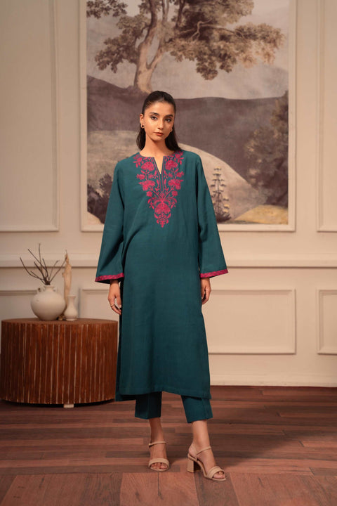 2 Piece Embroidered Khaddar Suit