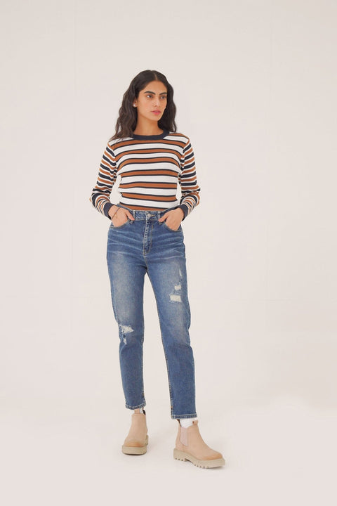 Yarn-Dyed Sweater - Brands Bazaar